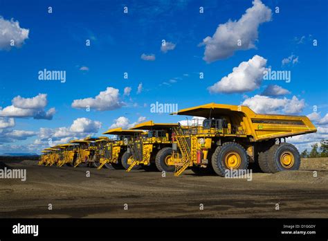 Coal Mining Trucks Queensland Australia Stock Photo Alamy