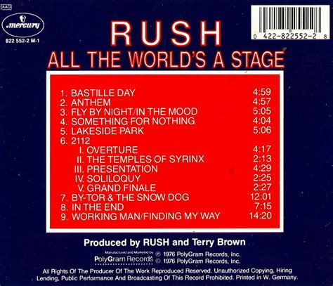 Rushall The Worlds A Stage ラッシュ 世界を翔るロック 76年作 ライヴ盤 Canadianrush