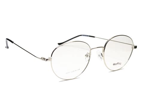 Silver Full Rim Round Eyeglasses