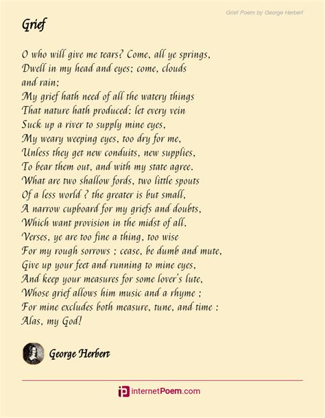 Grief Poem by George Herbert