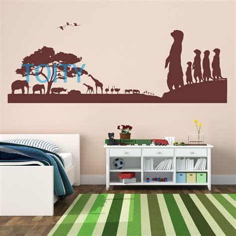 Africa Safari Jungle Landscape Wall Art Room Sticker