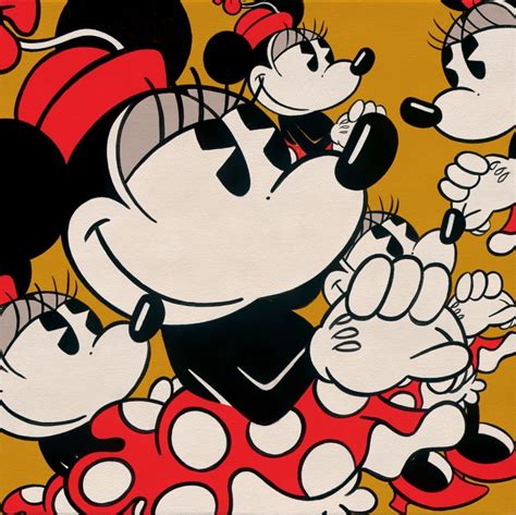Many Minnies By Trevor Carlton Disney Fine Art Disneys Minnie Mouse