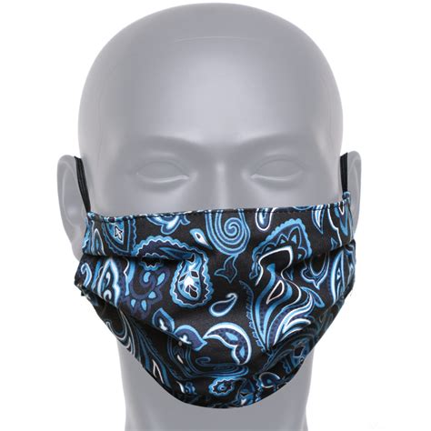 Black And Blue Paisley Face Mask Coronavirus Covid 19 Face Mask