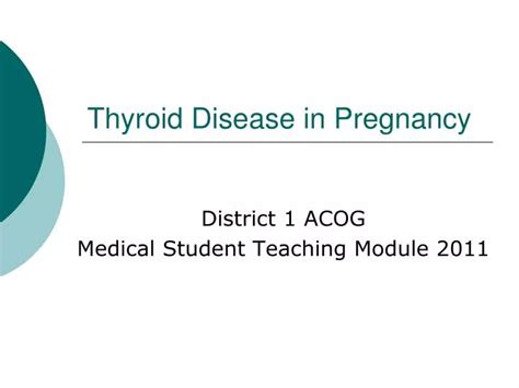 ppt thyroid disease in pregnancy powerpoint presentation free download id 3035495