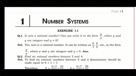 Class Ix Maths Solutions Youtube