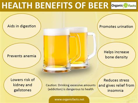 Choosing to drink non alcoholic beer can help reduce the risk of heart disease, keep you more hydrated, the hops in the na beer can help sleep, reduces stress & anxiety, along with just consuming less calories overall. 7 Amazing Health Benefits of Beer You Must Know