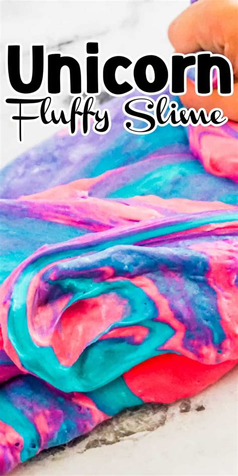 Rainbow Fluffy Unicorn Slime Recipe • The Best Kids Crafts And Activities