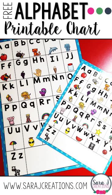 Printable Alphabet Chart Classroom Freebies