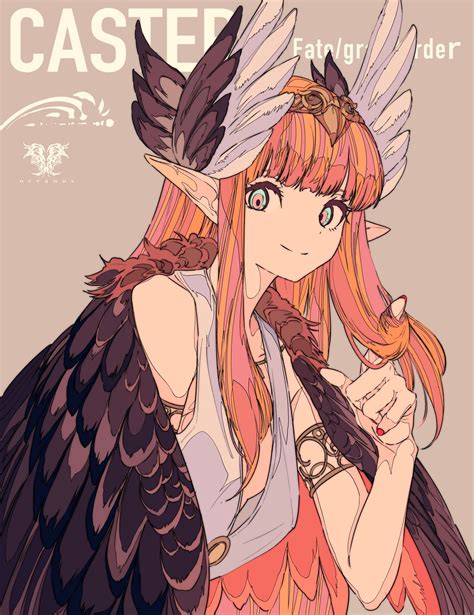 Anime Cogecha Artwork Anime Girls Fate Series Fate Grand Order Circe Fate Go Pointy Ears Wings