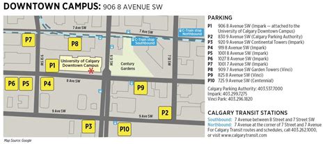 Parking Map University Of Calgary