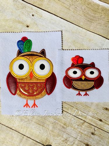 Indian Owl Applique Embroidery Design Ellia Jacksford