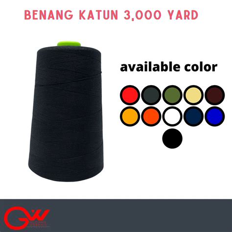 Jual Benang Jahit Benang Katun Benang Roll 3000 Yard Shopee