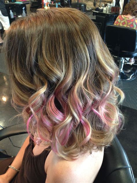 Pink Tips On Ombré Hair Hair Color Pink Hair Pink Hair Tips