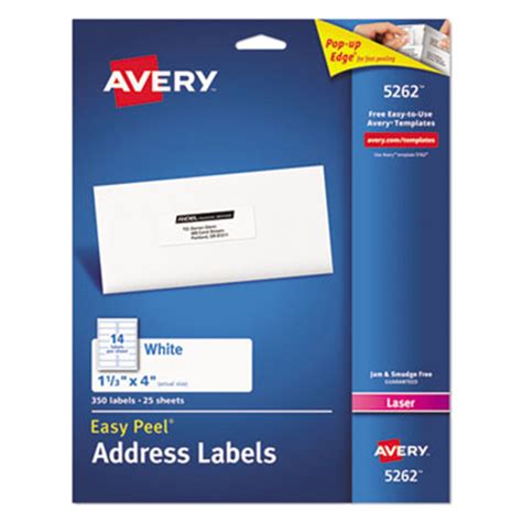 Avery® 5262 Easy Peel 1 13 X 4 Printable Mailing Address Labels