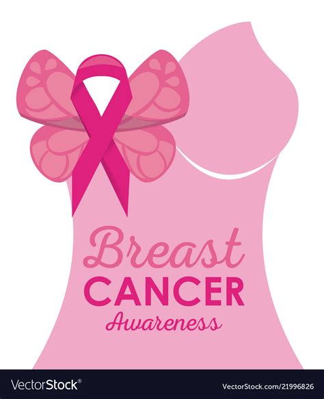 Breast Cancer Campaign Poster Royalty Free Vector Image