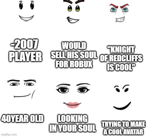 Roblox Faces What Tells 1 Imgflip