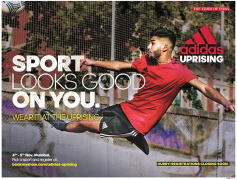 Adidas Uprising Sportlooks Good On You Ad Times Of India Mumbai 28 10