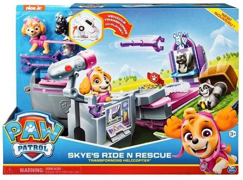 Paw Patrol Skyes Ride N Rescue Transforming Helicopter Vehicle Playset