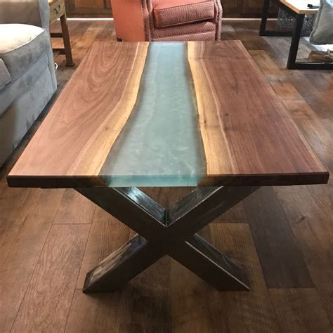 Only 1 available and it's in 15 people's carts. Black Walnut Coffee Table - River Table - Johnson Company ...