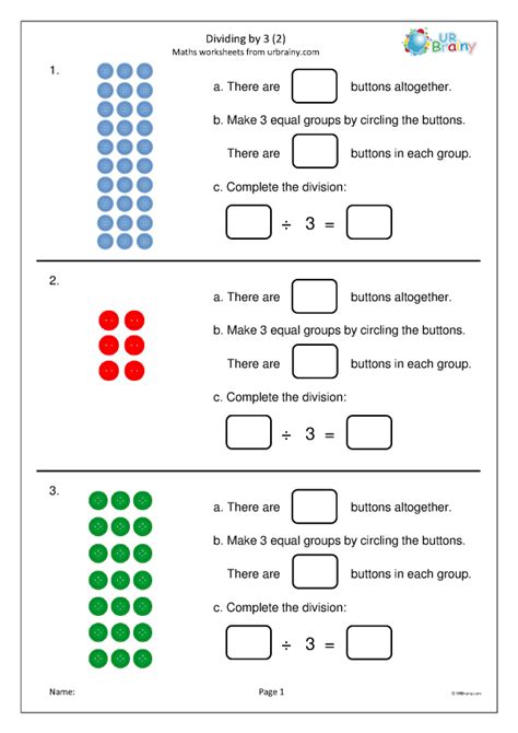 Year 3 Maths Worksheets Division Coloring Sheets Using The Division