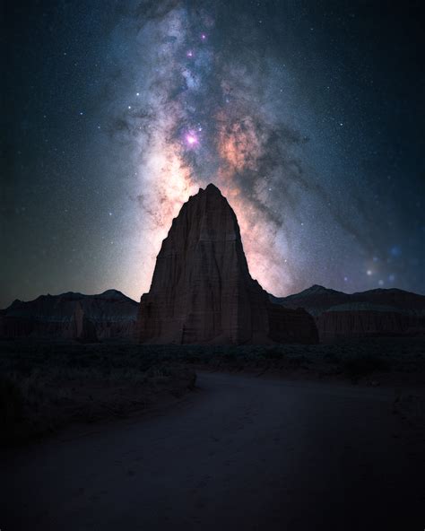 Beautiful Stuff The Milky Way Rising Over The Temple Of The Sun And