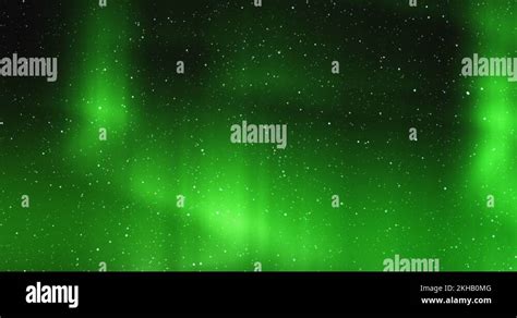 Beautiful Aurora Light Phenomenon In A Clear Night Sky With Twinkling