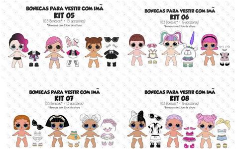 Lo hemos traducido al español como juego de rol, juego dramático o juego. Kit COMBO para Vestir com imãs - Bonecas LOL | Bonecas ...
