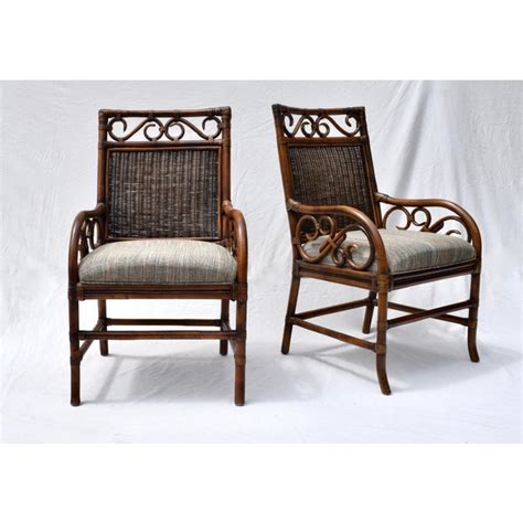Bloomingdales Faux Bamboo Dining Chair Set Chairish