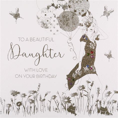 To A Beautiful Daughter Handmade Birthday Card Gs11 Tilt Art