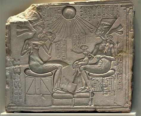 Akhenaten Nefertiti And Their Three Daughters Egypt Museum Ancient Egyptian Art Egyptian Art