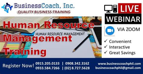 Human Resource Management Training Webinar Business Seminars By