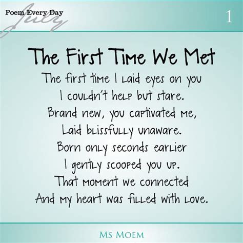 The First Time We Met Poem Ms Moem Poems Life Etc First Time
