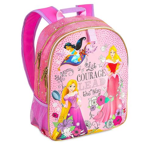 Disney Store Princess Rapunzel Jasmine Aurora Girl School Backpack