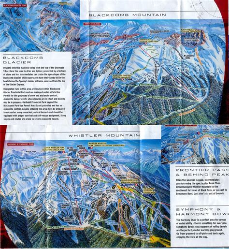 Whistler Blackcomb Ski Resort Trail Map Poster 44 Off