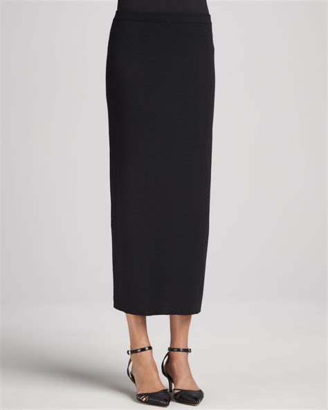 Eileen Fisher Washable Wool Ankle Length Pencil Skirt Womens