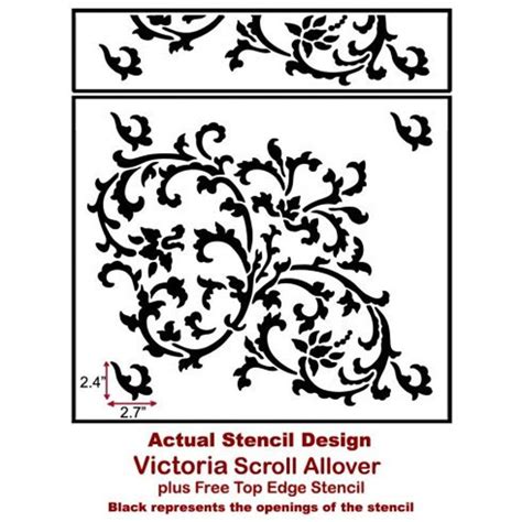 Victoria Scroll Stencil Large Wall Stencil Classical Wall Etsy