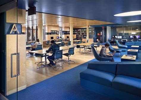 Collaborative Cobalt Workspaces Public Library Design