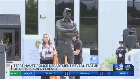 Terre Haute Police Department Reveals Statue Of Officer Greg Ferency