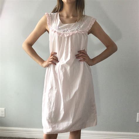 80s Pink Nightgown Etsy Pink Nightgown Night Gown Trending Outfits