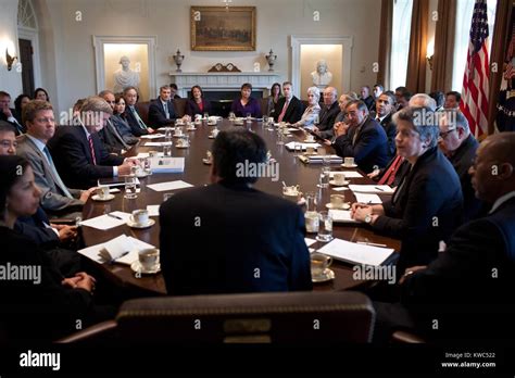 President Barack Obama And Cabinet Listen As Chief Of Staff Jack Lew