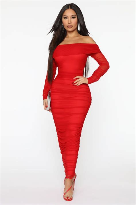 Top Trend Ruched Maxi Dress Red Dresses Fashion Nova Red Midi Dress Bodycon Ruched Maxi
