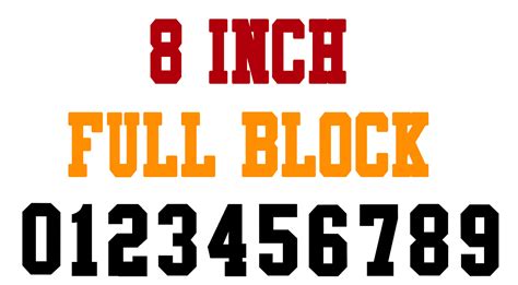 Numberstencilsnet 8 Inch Full Block Number Stencils