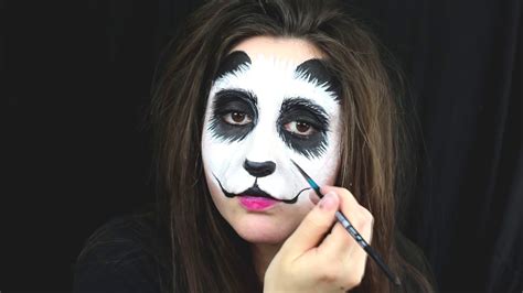 Panda Face Painting Tutorial Panda Makeup Panda Youtube