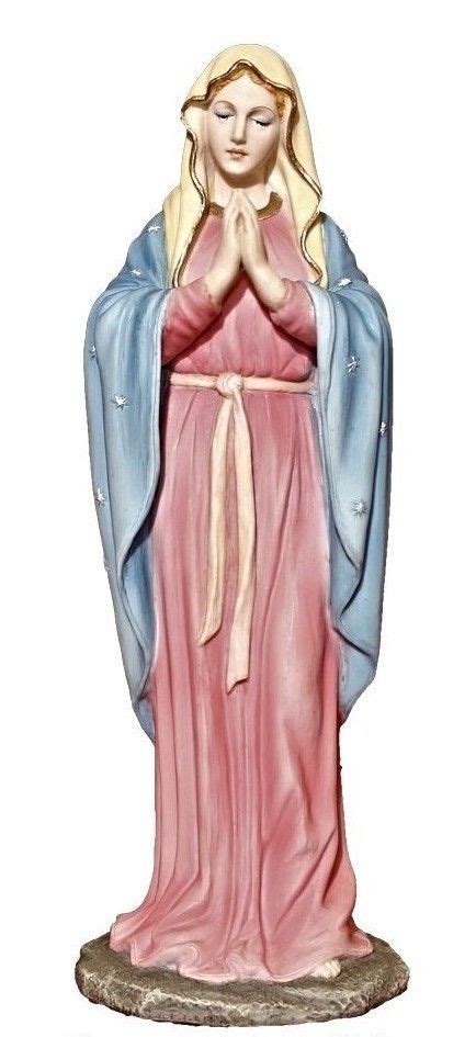 Blessed Virgin Mary Praying Statue Madonna Holy Mother Maria Figure