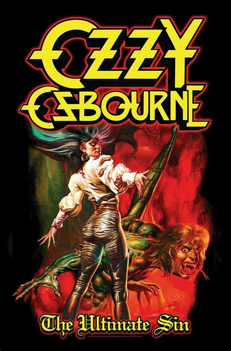 Brand New Ozzy Osbourne The Ultimate Sin Textile Poster Flag Etsy