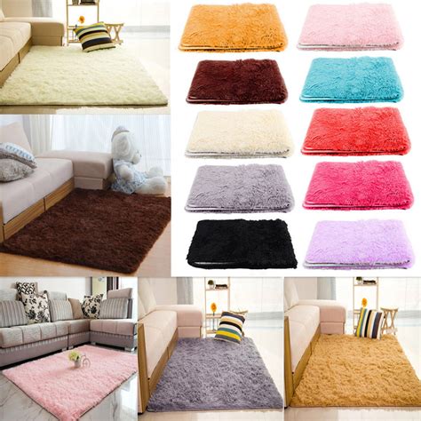 Large Fluffy Rugs Anti Skid Shaggy Carpet Indoor Modern Area Rug Dining