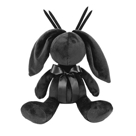 Goth Faceless Black Bunny Stuffed Animal Plushthis