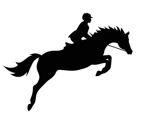 Horse Jumping Silhouette Vector Art Icons And Graphics For Free Download