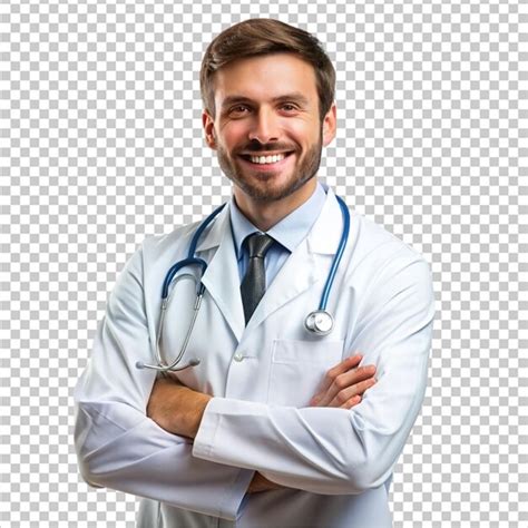 Retrato De Um Médico Masculino Sincero Psd Premium