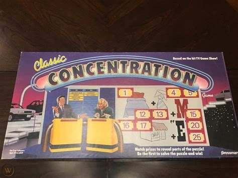 Classic Concentration Board Game 1988 Pressman 1966910423